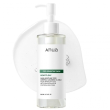 Лек почистващ продукт на маслена основа с екстракт от Хутиния ANUA Heartleaf Pore Control Cleansing Oil 200ml